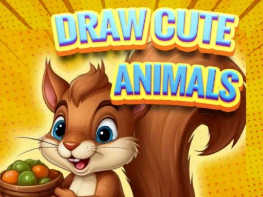 Gumuhit ng Cute Animals Game larawan ng takip