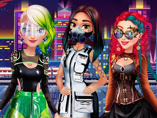 Cyberpunk City Fashion Game
